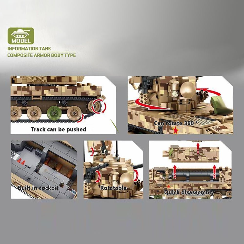 09 Type 35mm Tracked Self Propelled Anti Aircraft Artillery - Building Set | Power Brickz