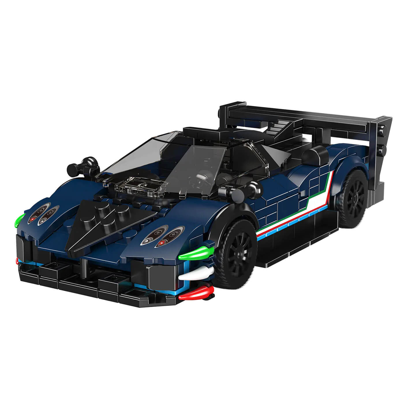 Italian Huayra Tricolore Monster V - Building Blocks Set | Power Brickz