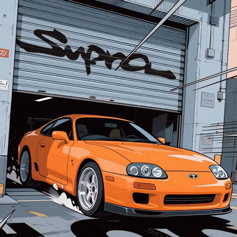 Toyota Supra A - Building Blocks Set | Power Brickz