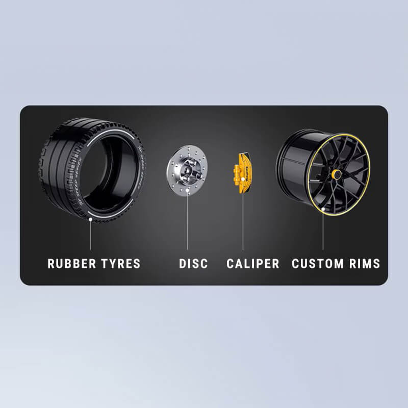 Hypercar Intensa Emotion Midnight Edition - Building Blocks Set | Power Brickz