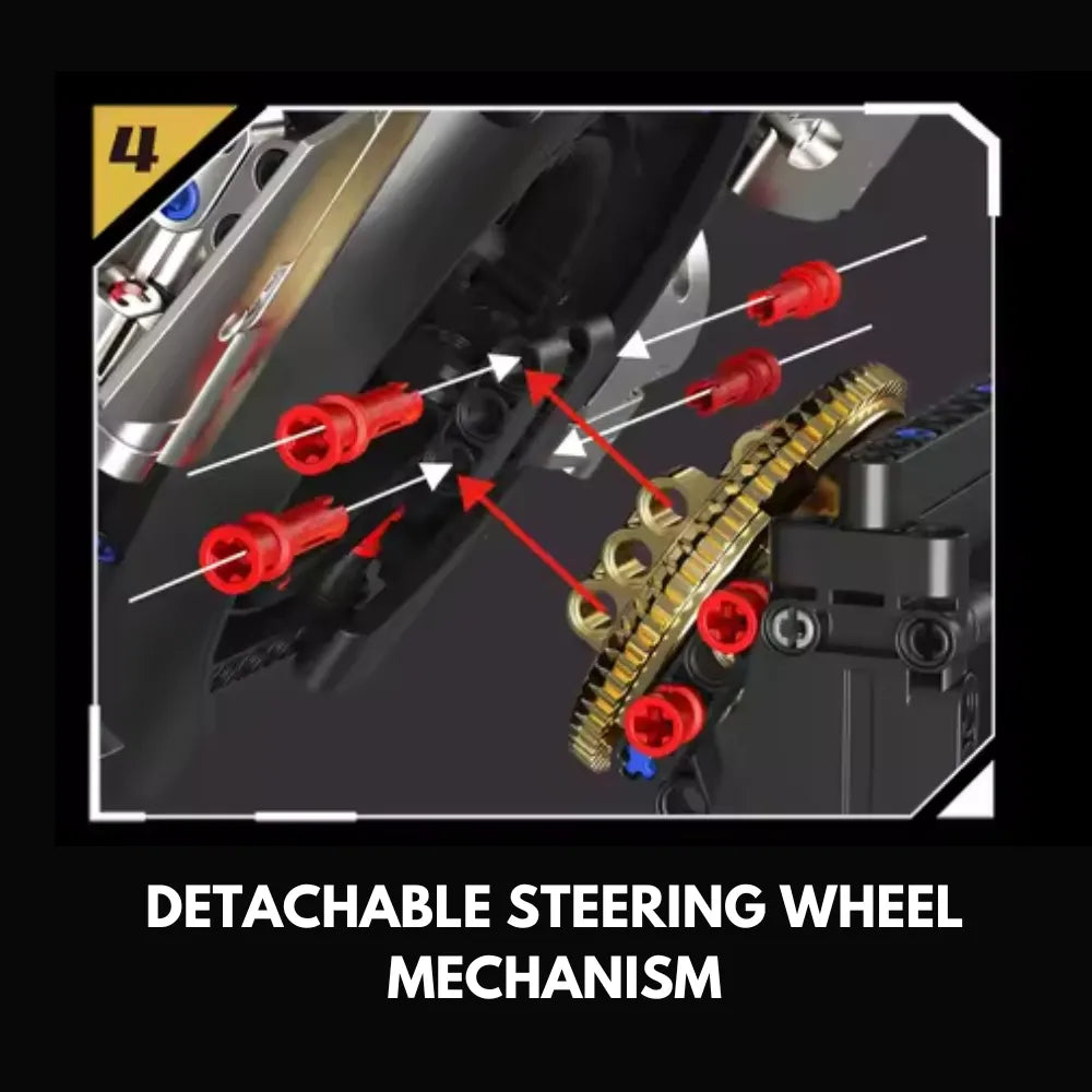 1:1 Podium Steering Wheel GT3 made from Building Blocks