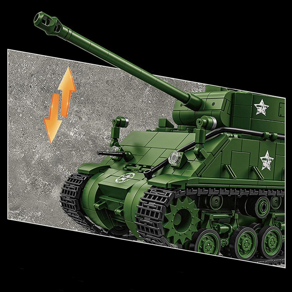M4 Sherman Battle Tank - Building Blocks Set | Power Brickz
