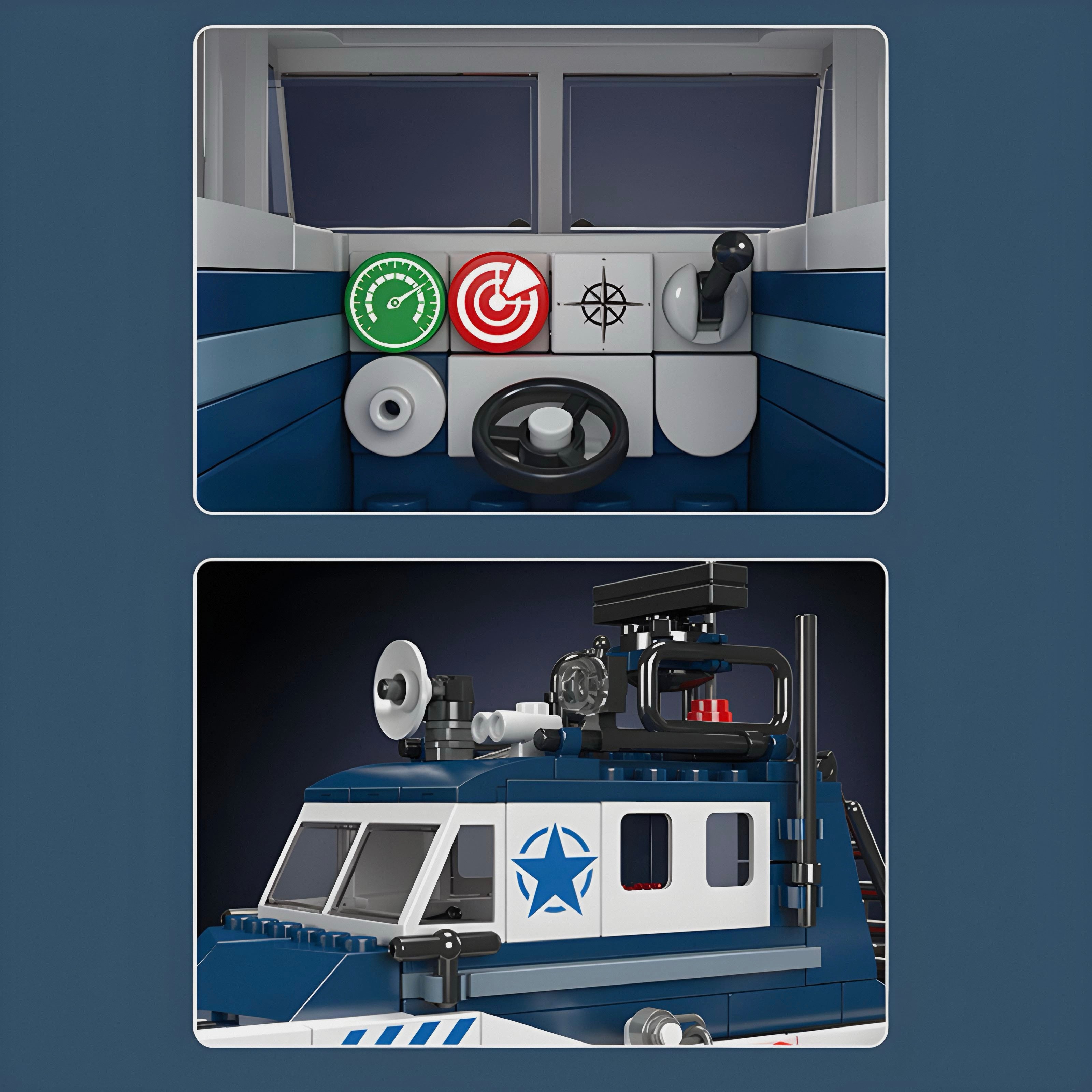 Police Boat | 416pcs — view 4 | Power Brickz