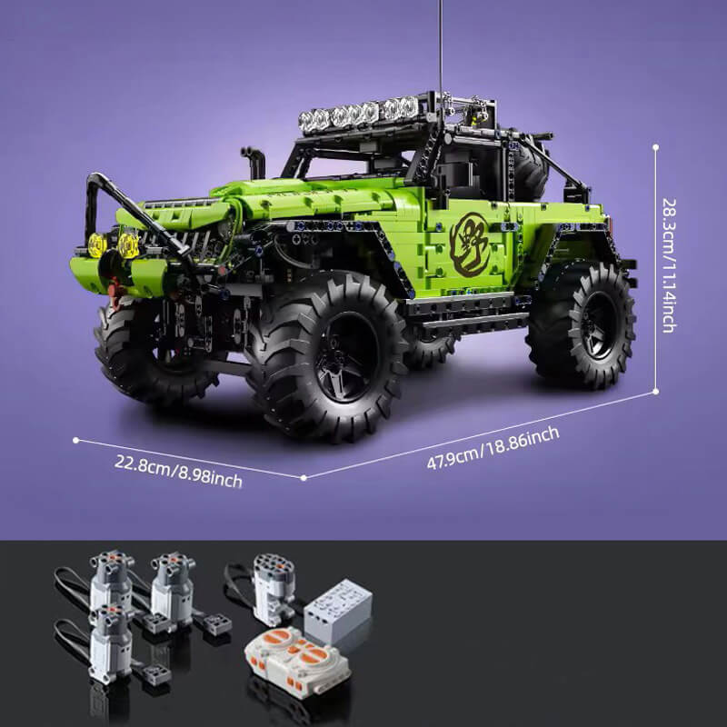 RC All-Terrain Rubicon Vehicle - Building Blocks Set | Power Brickz