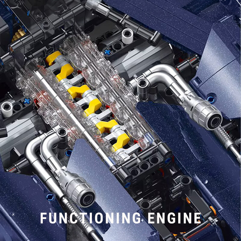 Hypercar Intensa Emotion Midnight Edition - Building Blocks Set | Power Brickz