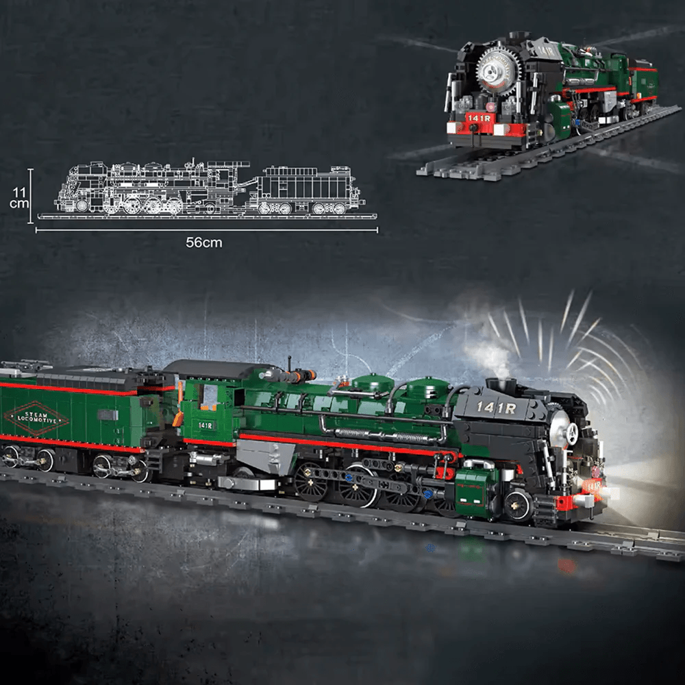 141 R French Steam Locomotive | 1781pcs - Power Brickz