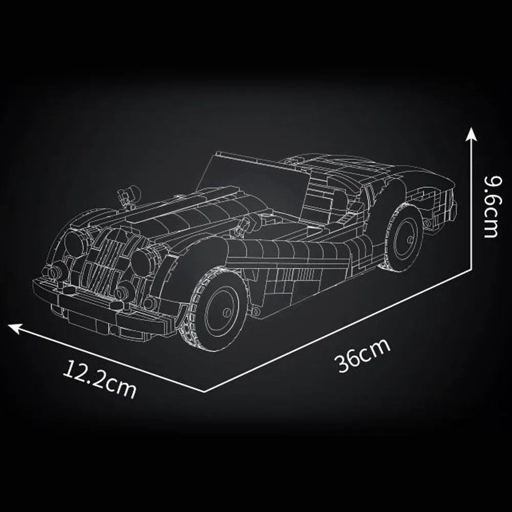 s 4/4 British Roadster - Building Blocks Set | Power Brickz