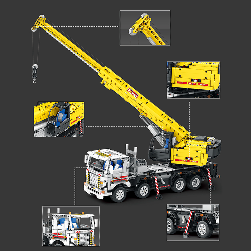 Crane Truck Remote Control - Building Blocks Set | Power Brickz