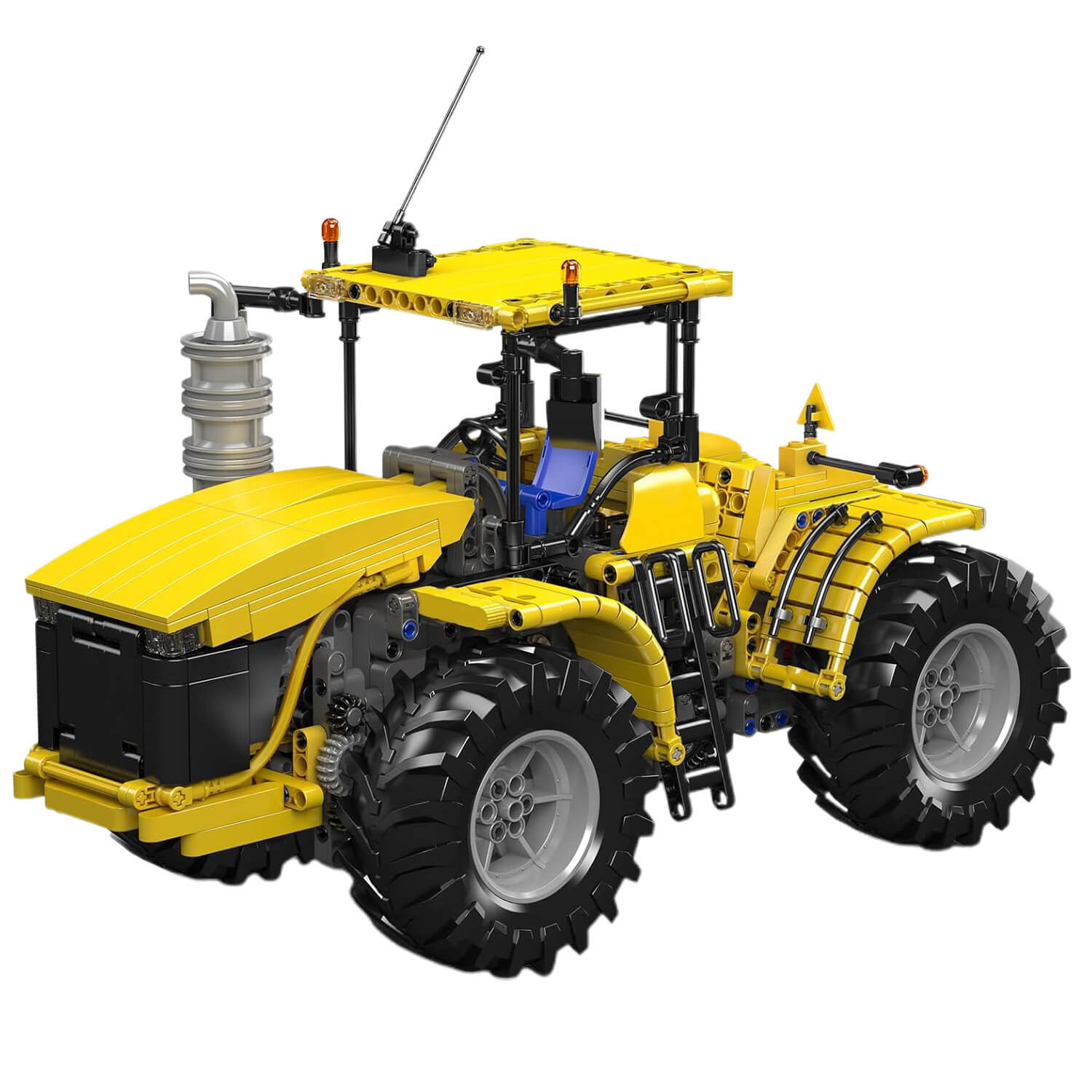 Yellow Tractor Remote Control - Building Blocks Set | Power Brickz