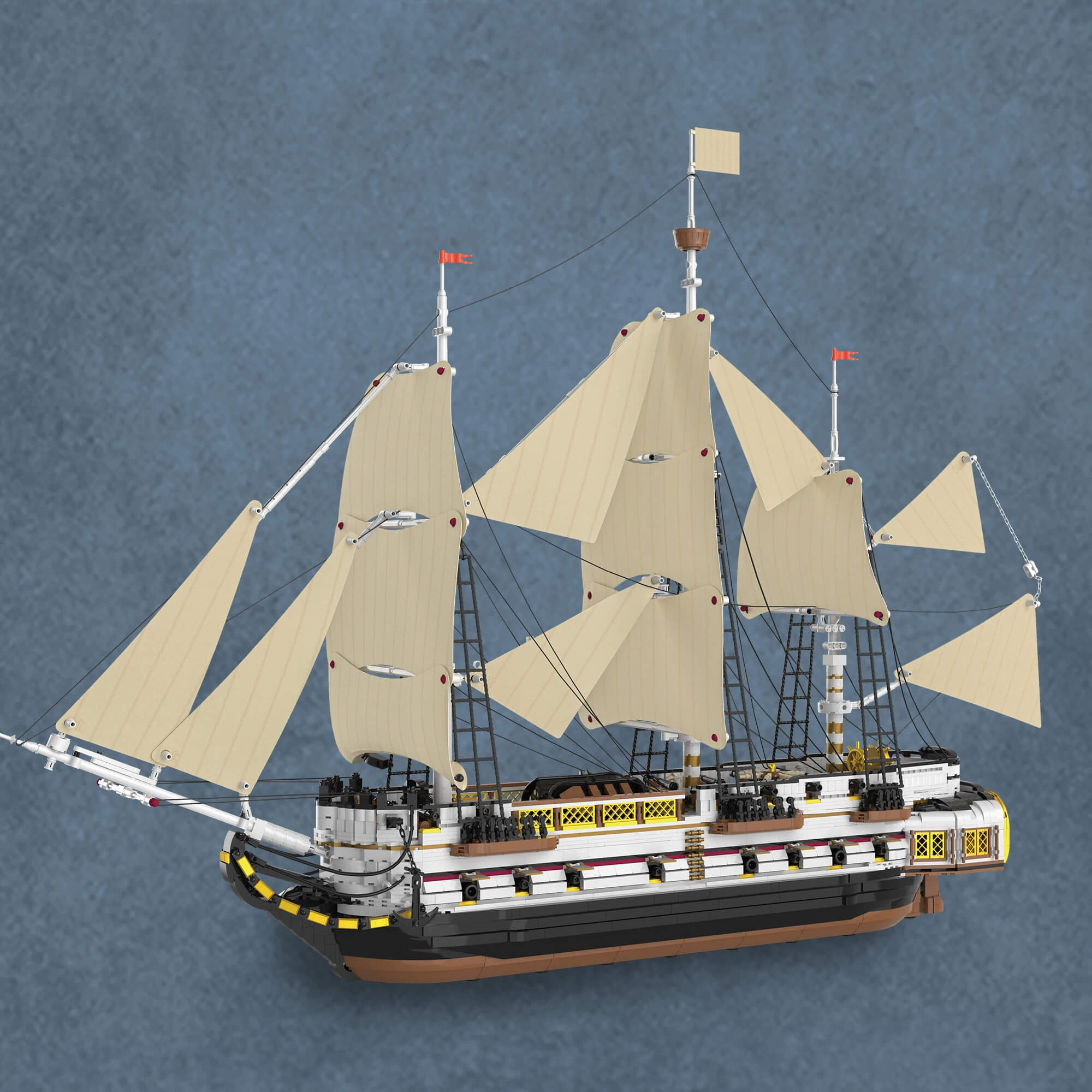 Imperial Era Warship - Building Blocks Set | Power Brickz
