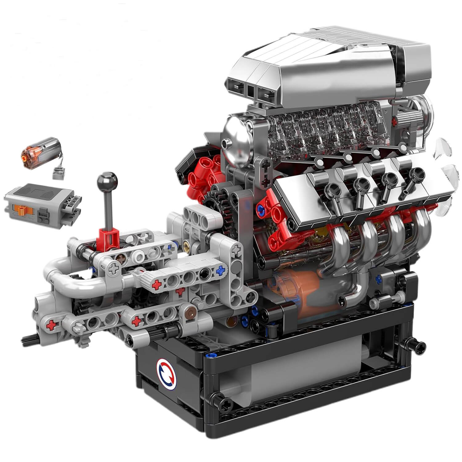 Iconic V8 Supercharged Engine - Building Blocks Set | Power Brickz