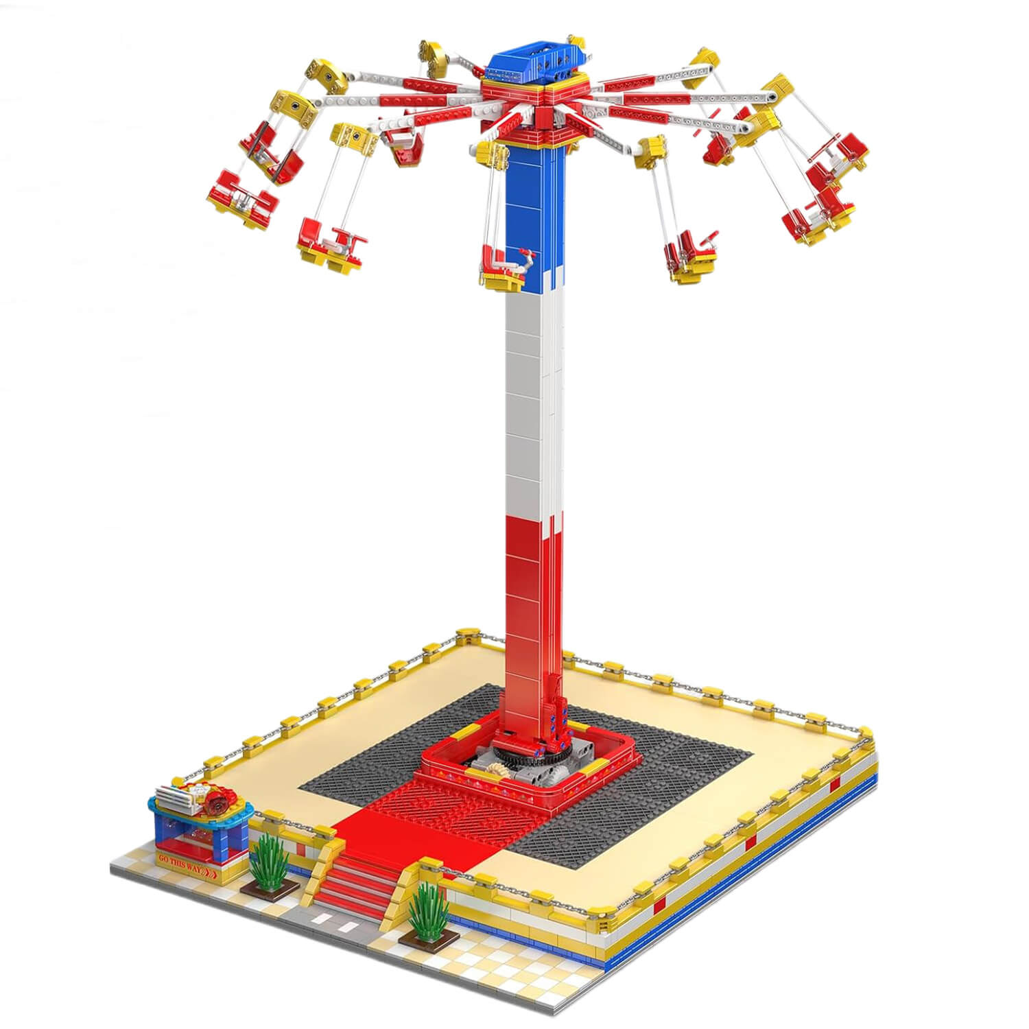 Motorized Swing Carousel - Building Blocks Set | Power Brickz