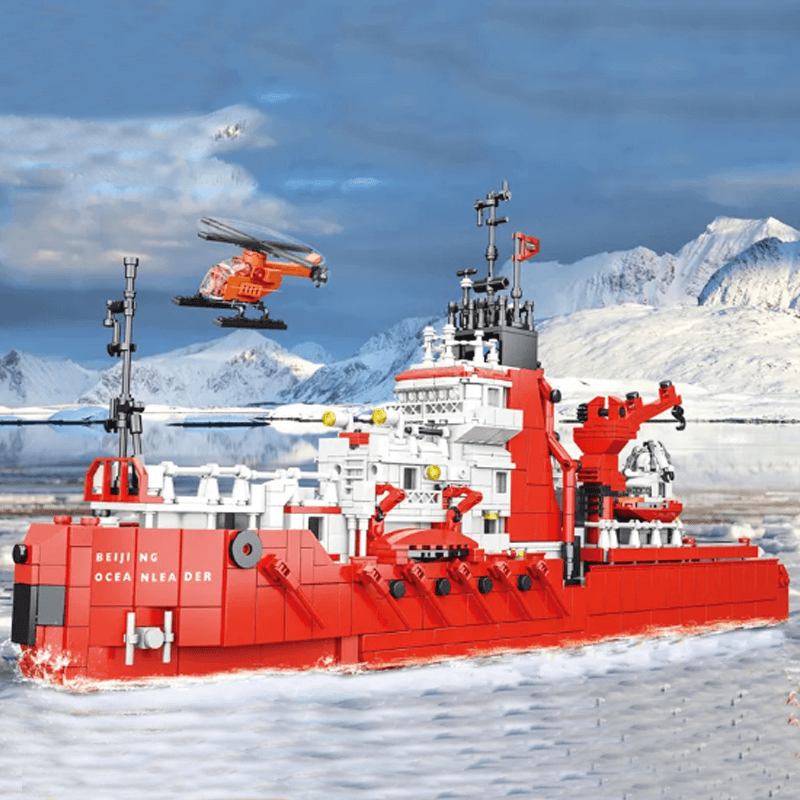 Beijing Ocean Leader Icebreaker - Building Blocks Set | Power Brickz