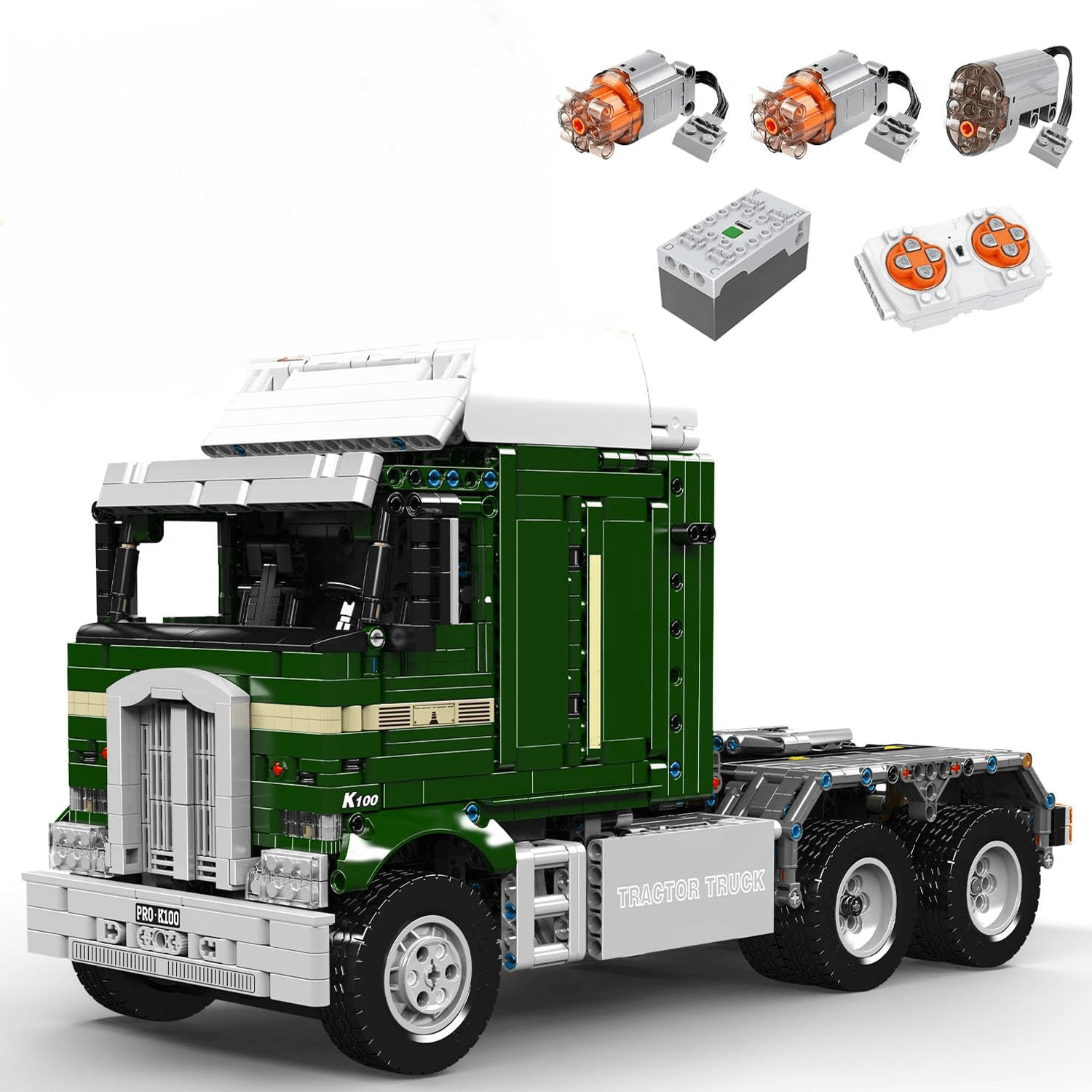 s Cabover Truck Remote Control - Building Blocks Set | Power Brickz