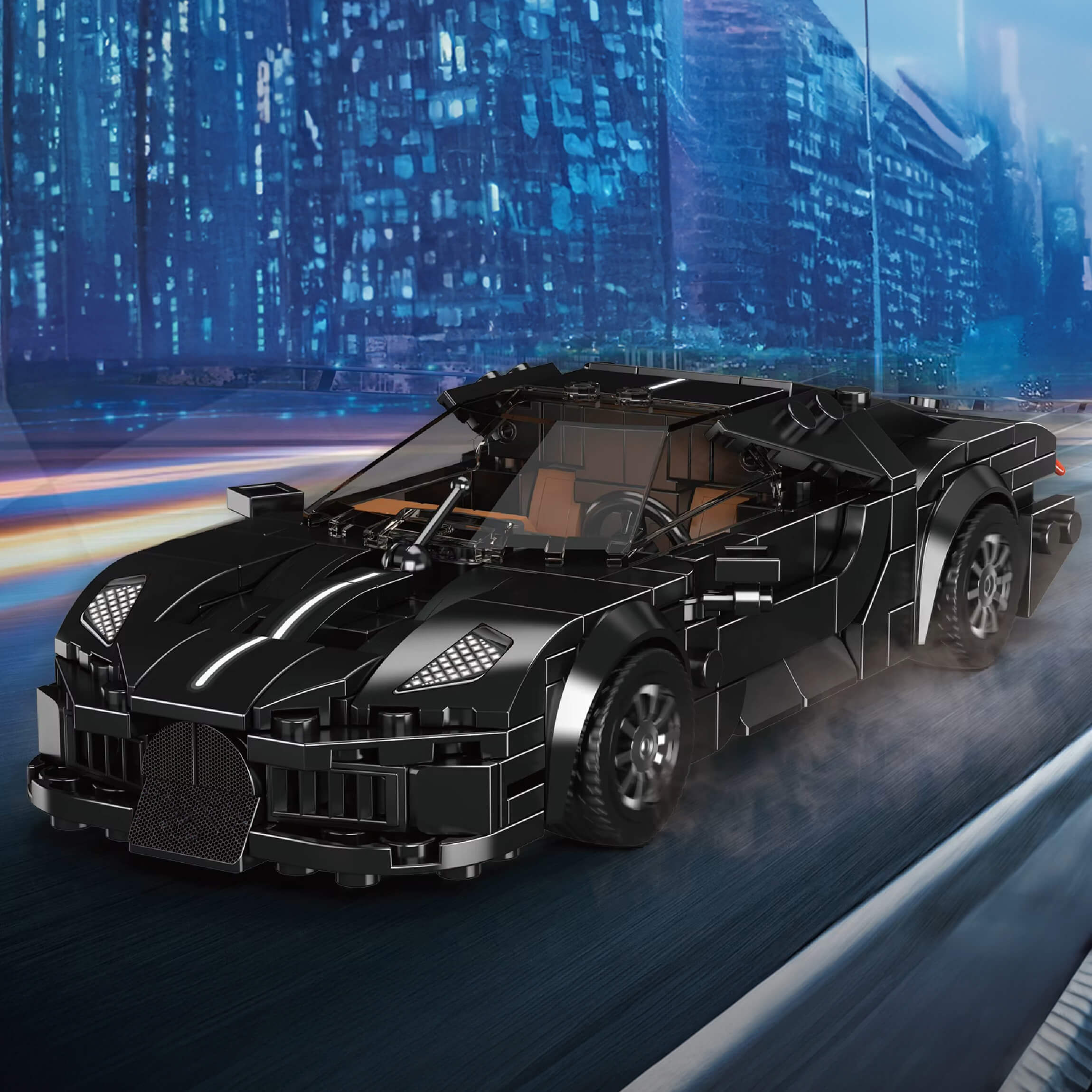 La Voiture Noire Hypercar - Building Blocks Set | Power Brickz