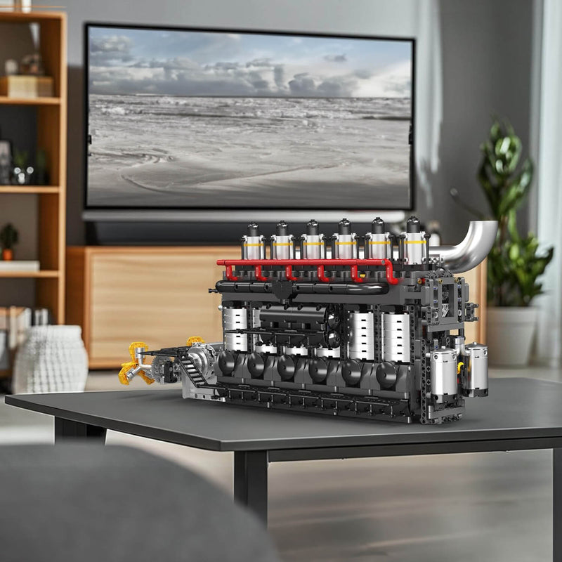 Marine Twin-Prop Diesel Engine | Building Blocks Set – Power Brickz