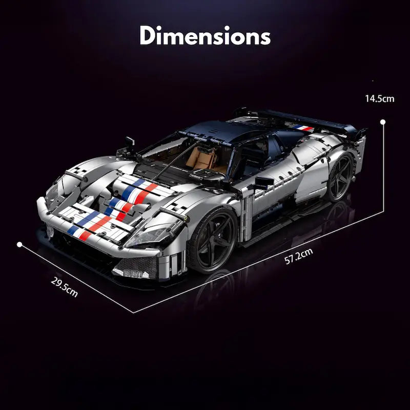 Italian F80 1200hp Supercar | Building Blocks Set – Power Brickz