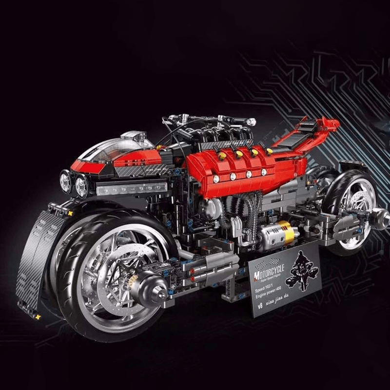 Futuristic Flying Motorcycle - Building Blocks Set | Power Brickz