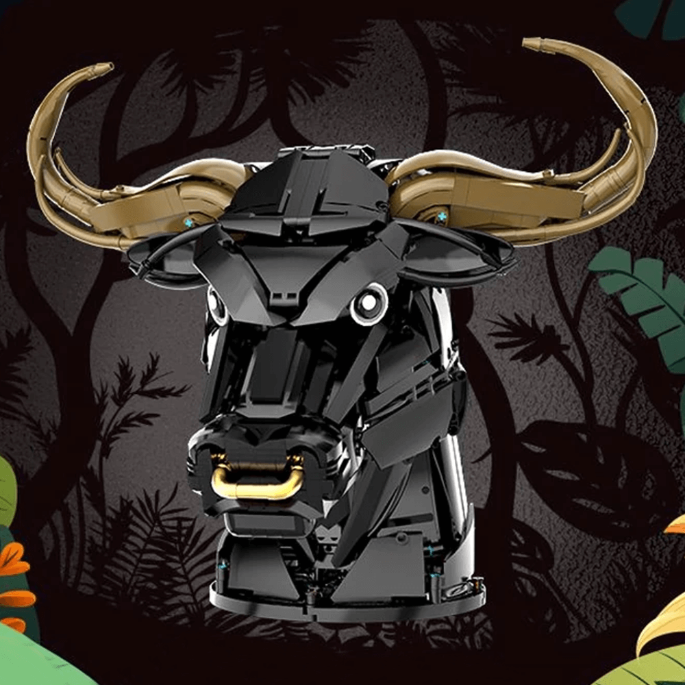 Decorative Bull Head - Building Blocks Set | Power Brickz