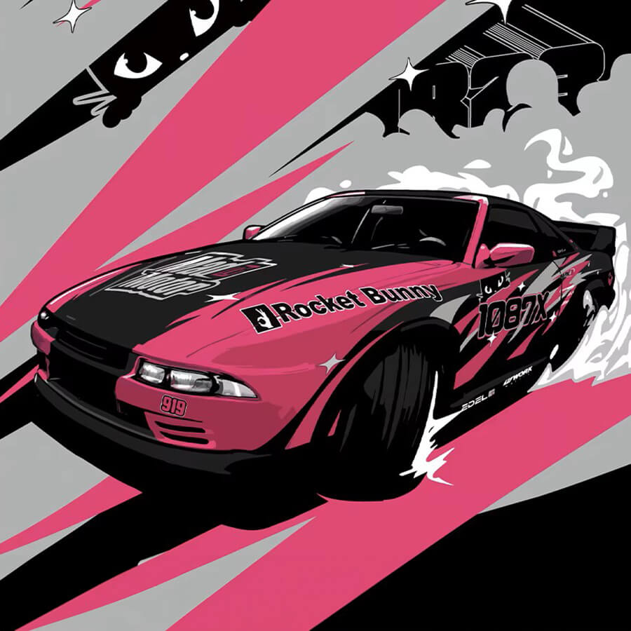 Rocket Bunny RGt-r - Building Blocks Set | Power Brickz