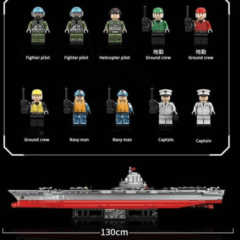 Aircraft Carrier Scale : - Building Blocks Set | Power Brickz