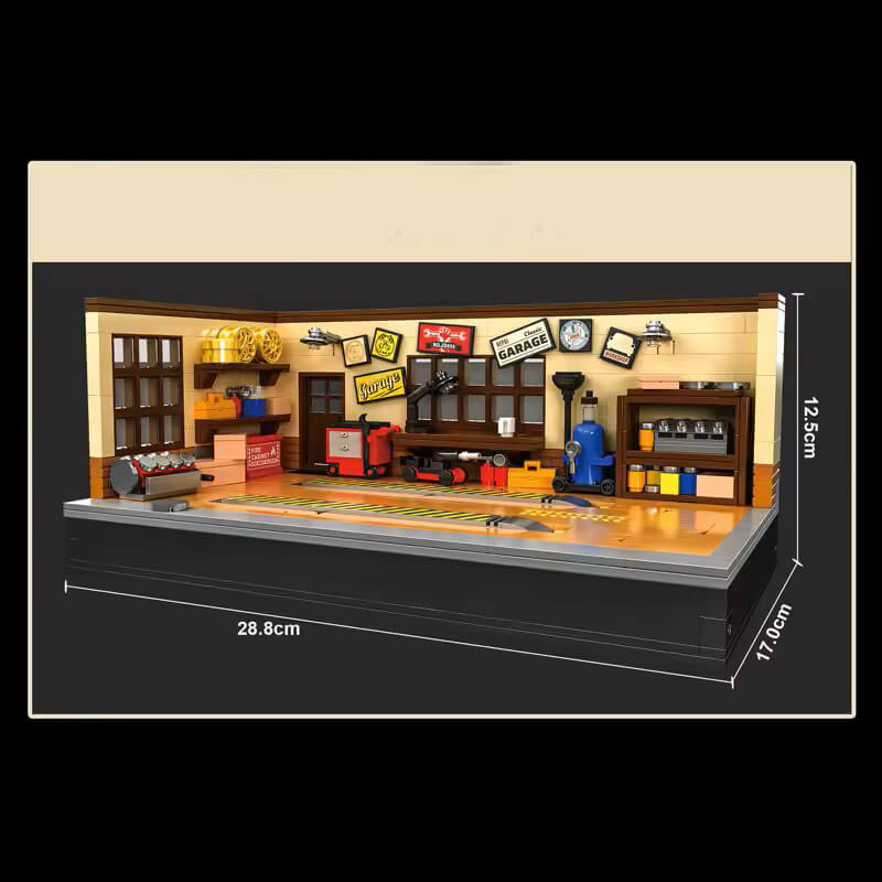 Vintage Auto Garage - Building Blocks Set | Power Brickz