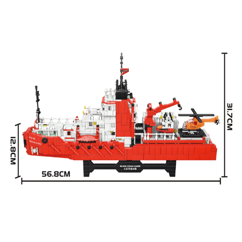 Beijing Ocean Leader Icebreaker - Building Blocks Set | Power Brickz