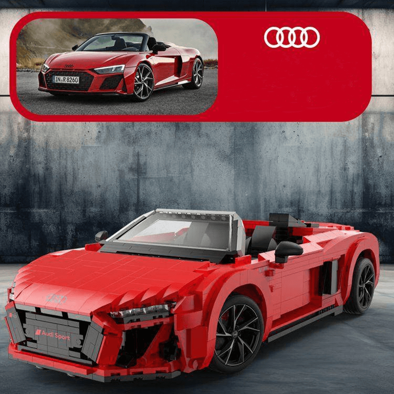 Audi R8 Spyder - Building Blocks Set | Power Brickz