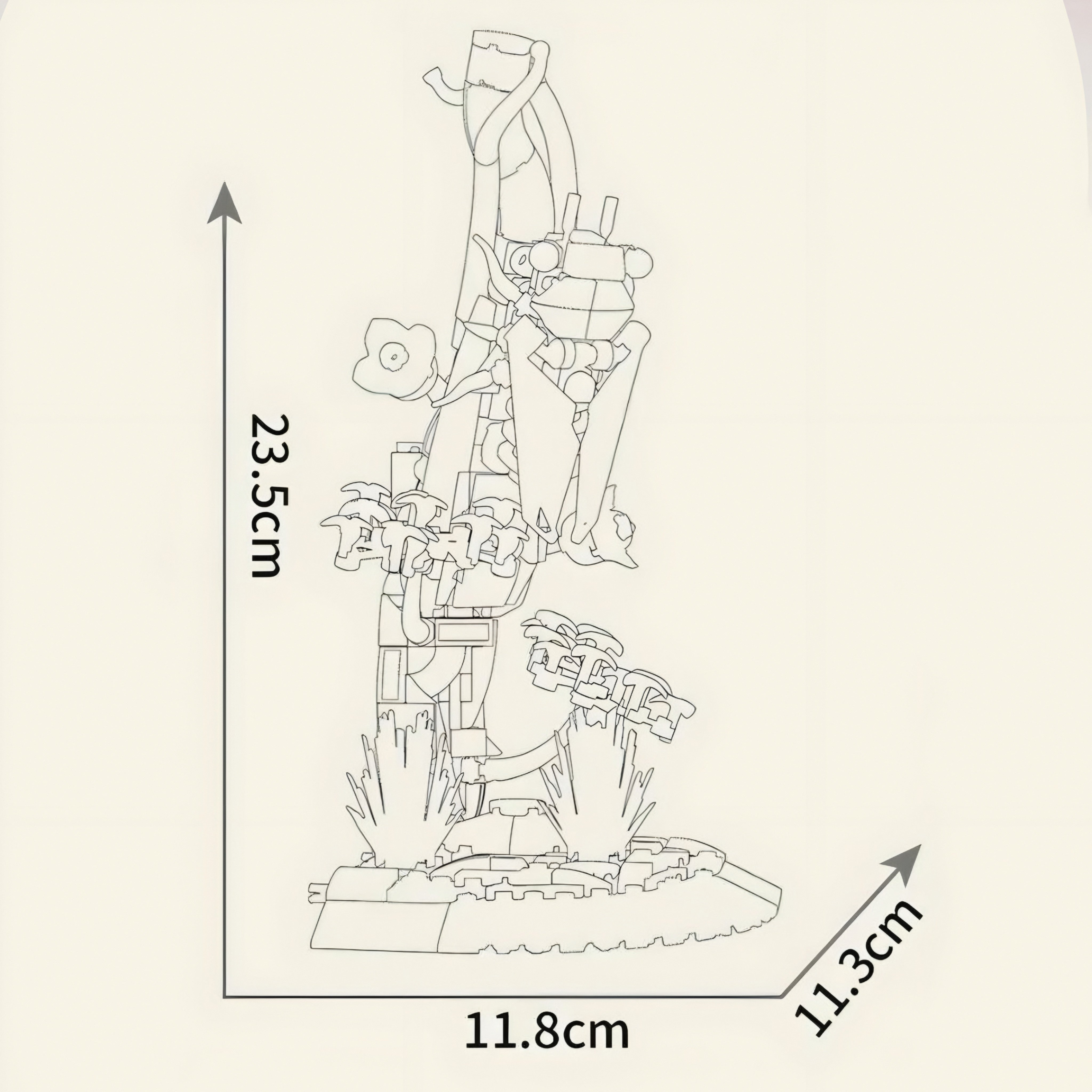 Cicada on Branch | 418pcs — view 5 | Power Brickz