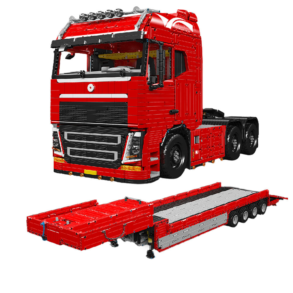 EU Truck With Trailer Remote Control - Building Blocks Set | Power Brickz