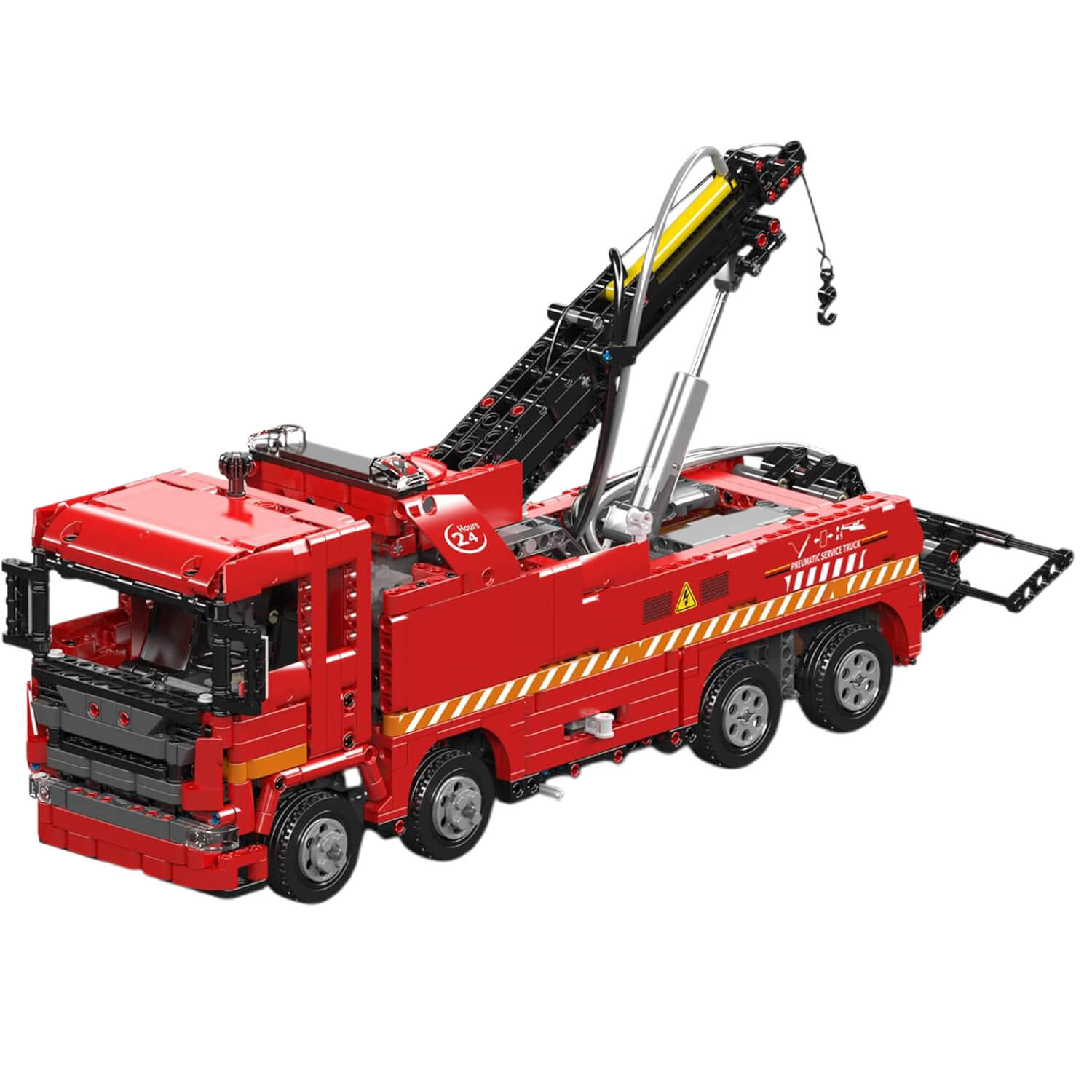 European Pneumatic Tow Truck - Building Blocks Set | Power Brickz