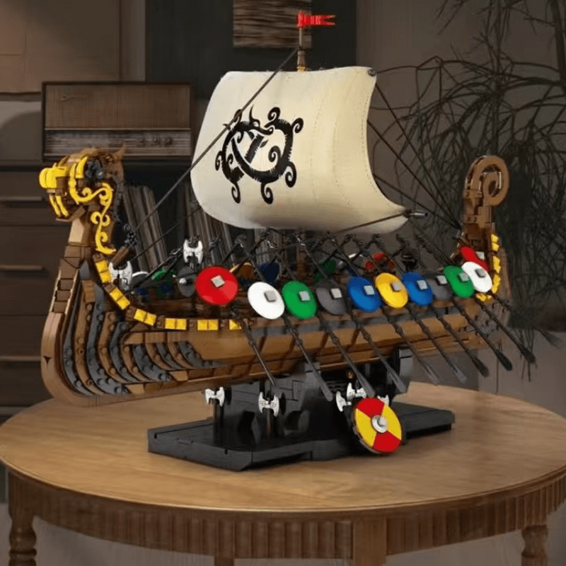 Legendary Viking Longship - Building Blocks Set | Power Brickz