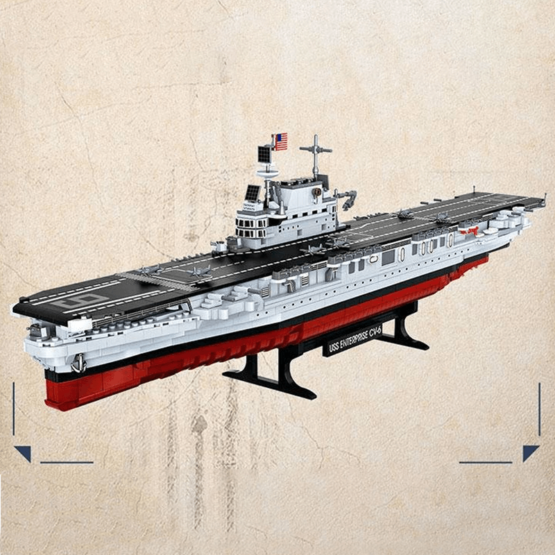 Aircraft Carrier USS Enterprise - Building Blocks Set | Power Brickz
