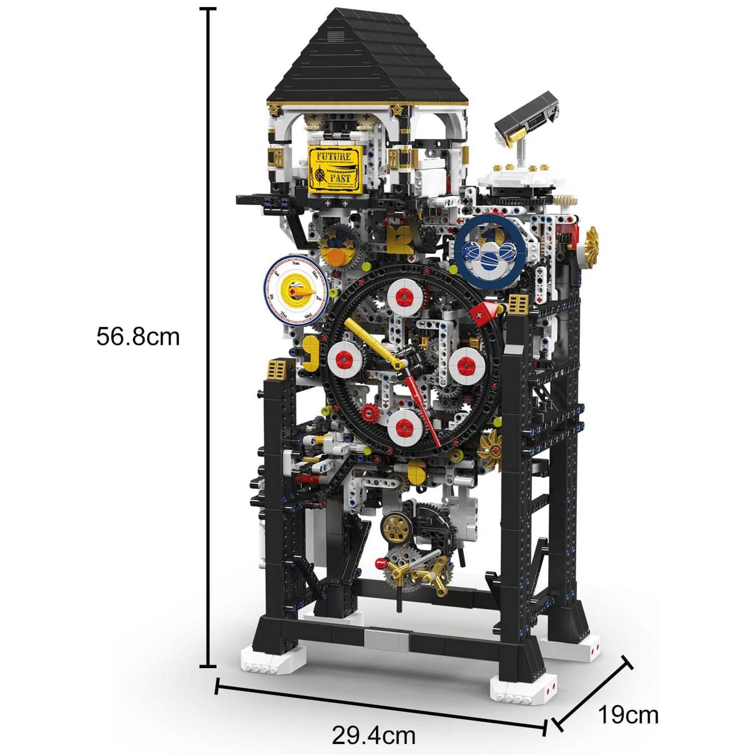 Motorized Cyberpunk Mechanical Clock - Building Blocks Set | Power Brickz