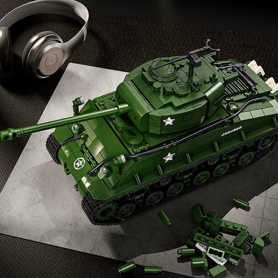M4 Sherman Battle Tank - Building Blocks Set | Power Brickz