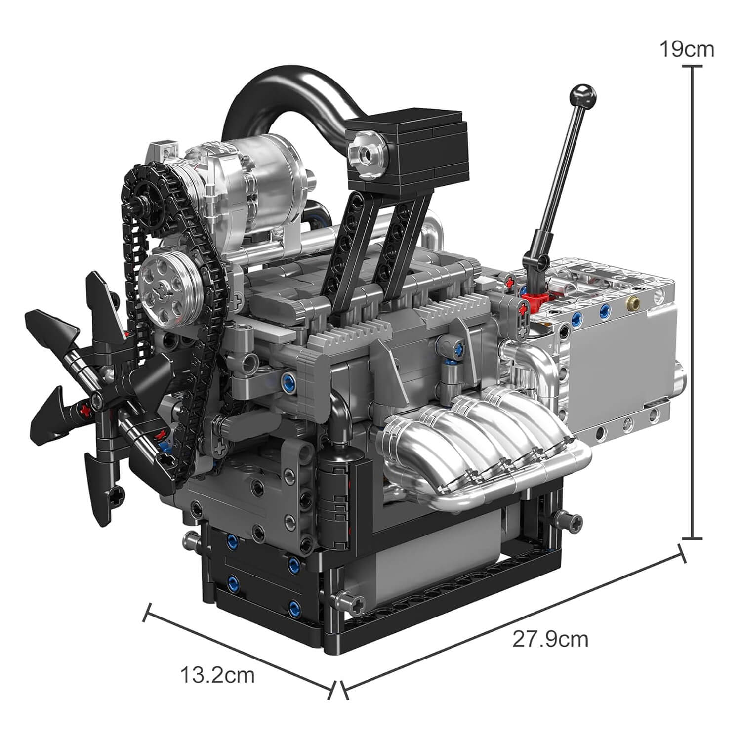 Motorized Rotary Engine - Building Blocks Set | Power Brickz