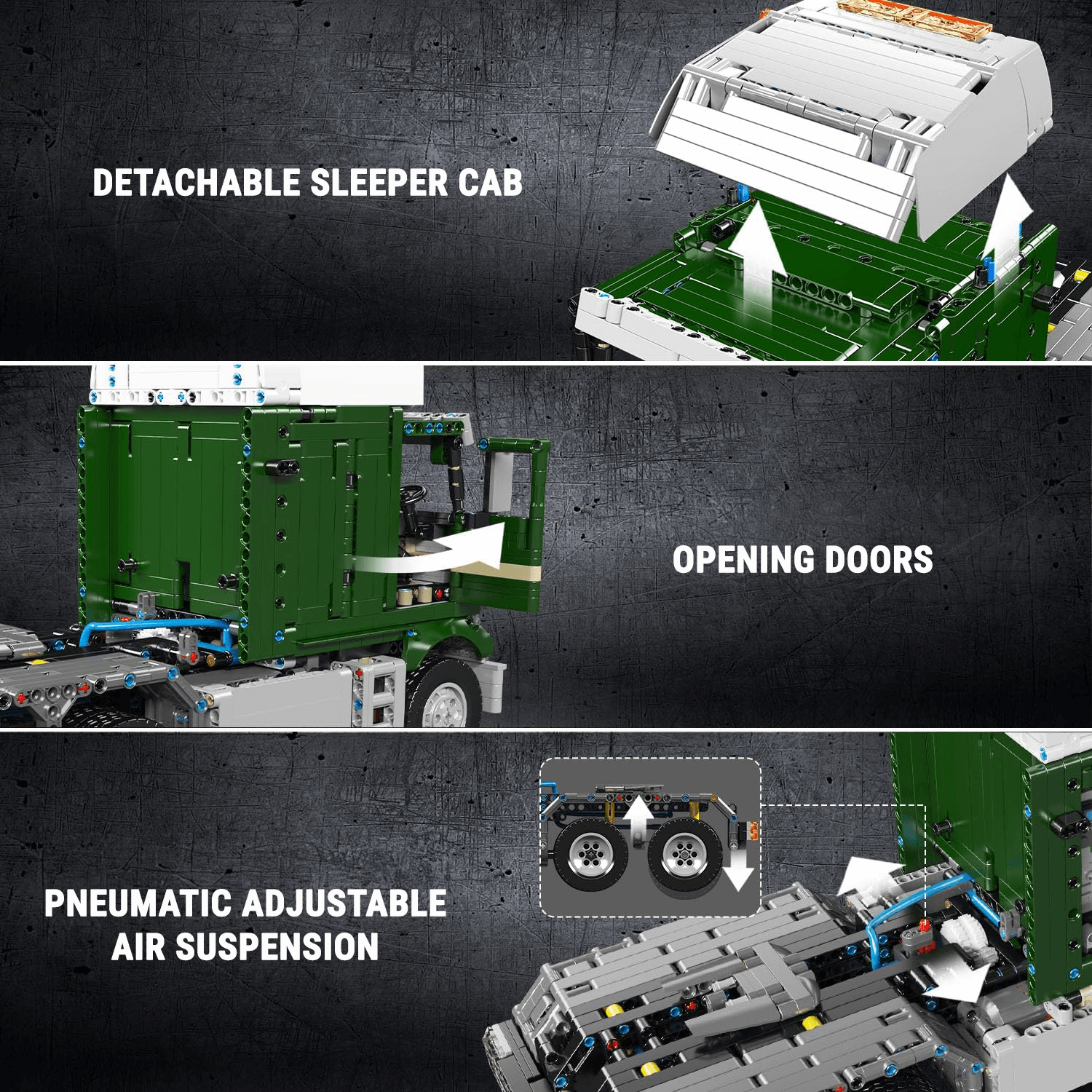 s Cabover Truck Remote Control - Building Blocks Set | Power Brickz