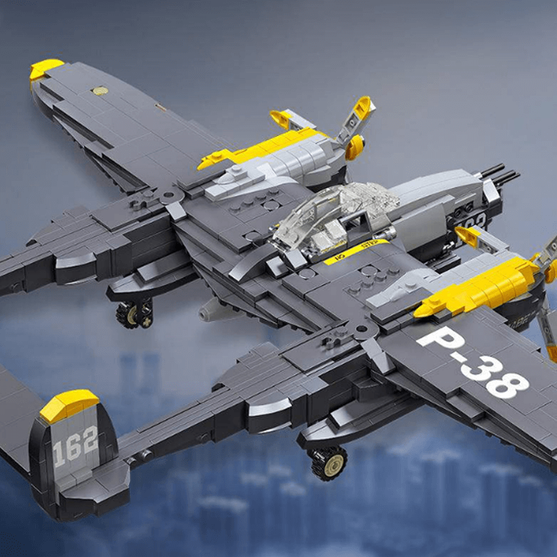 P-Lightning Fighter - Building Blocks Set | Power Brickz