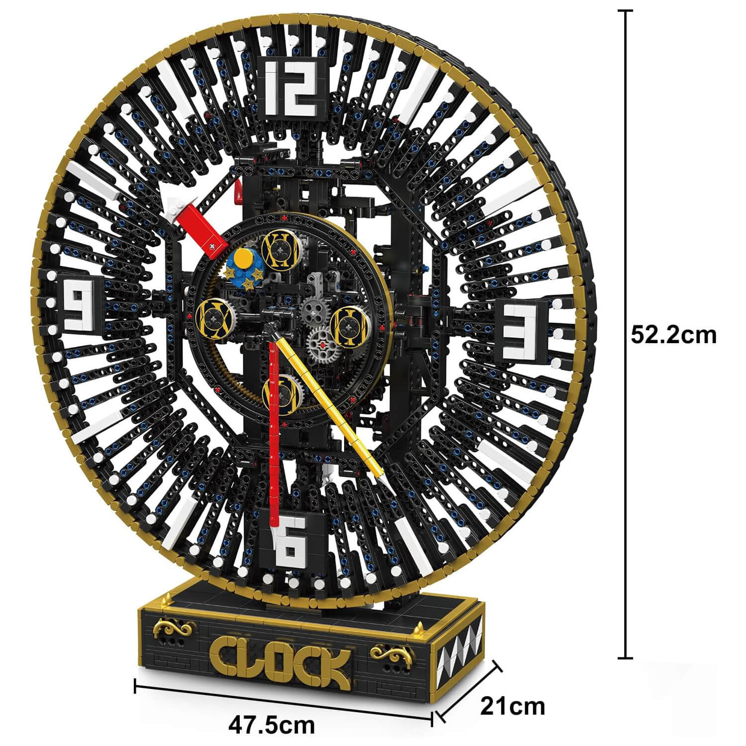 Motorized Steampunk Mechanical Clock - Building Blocks Set | Power Brickz