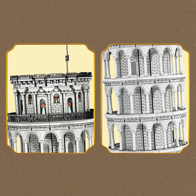 Monumental Tower of Pisa - Ultimate Edition - Building Blocks Set | Power Brickz