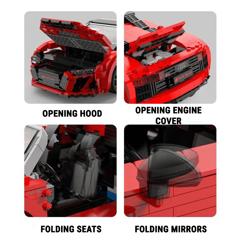 Audi R8 Spyder - Building Blocks Set | Power Brickz