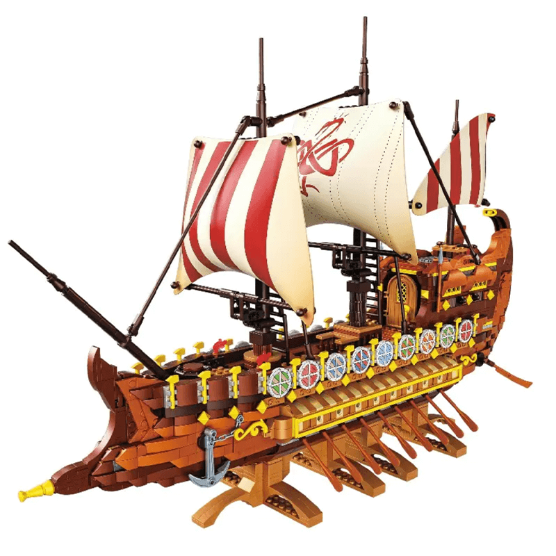 Ancient Viking Warship - Building Blocks Set | Power Brickz
