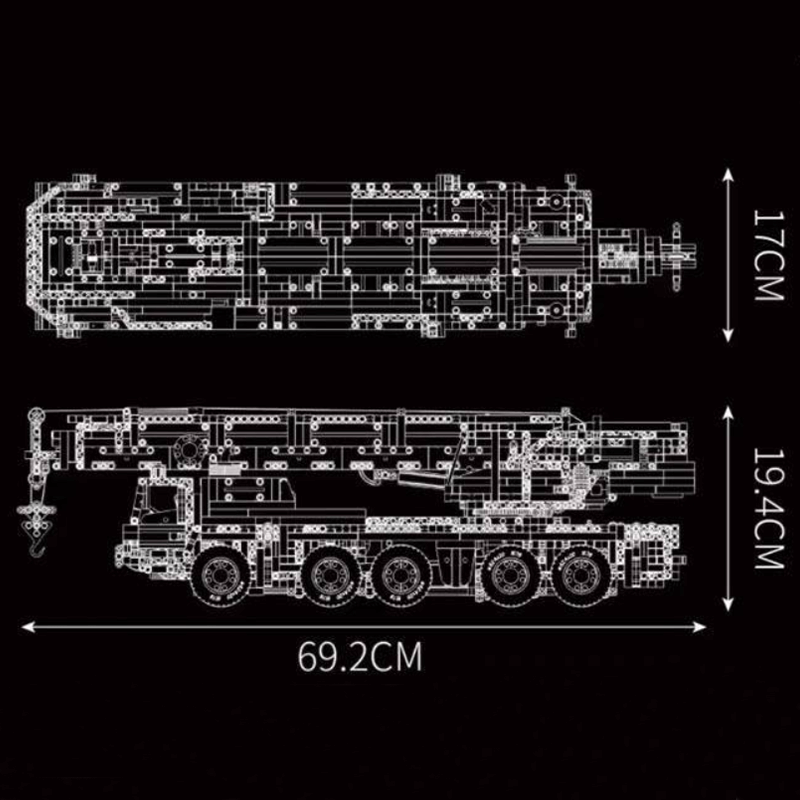 Construction Crane Remote Control - Building Blocks Set | Power Brickz