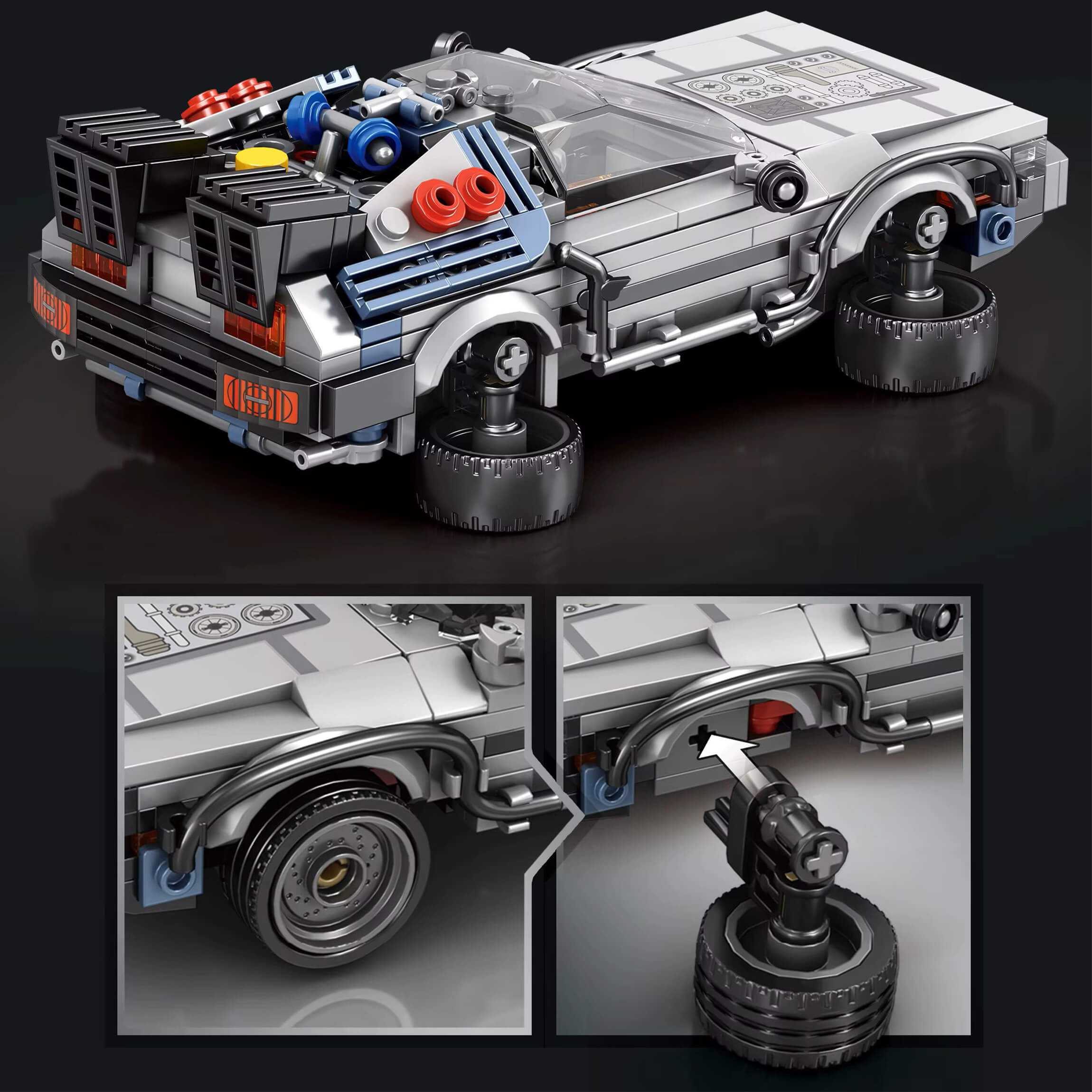 Classic Time Traveling Machine - Building Blocks Set | Power Brickz