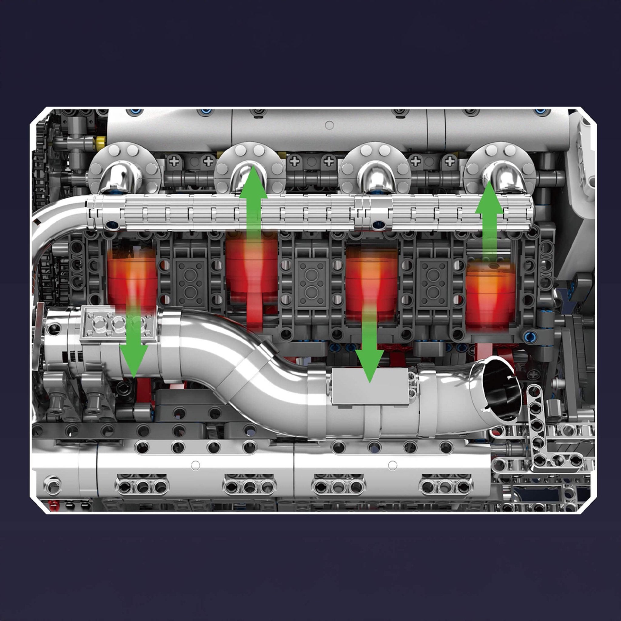 5.5L AMG V8 Engine & Gearbox | 2898pcs - Power Brickz