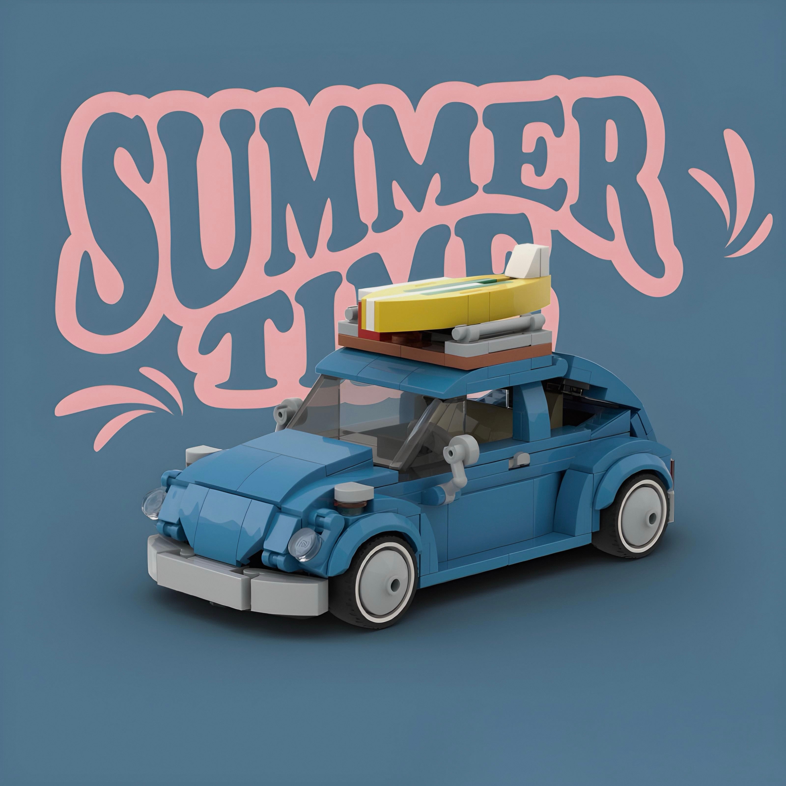Camperized Beetle | 348pcs — view 2 | Power Brickz