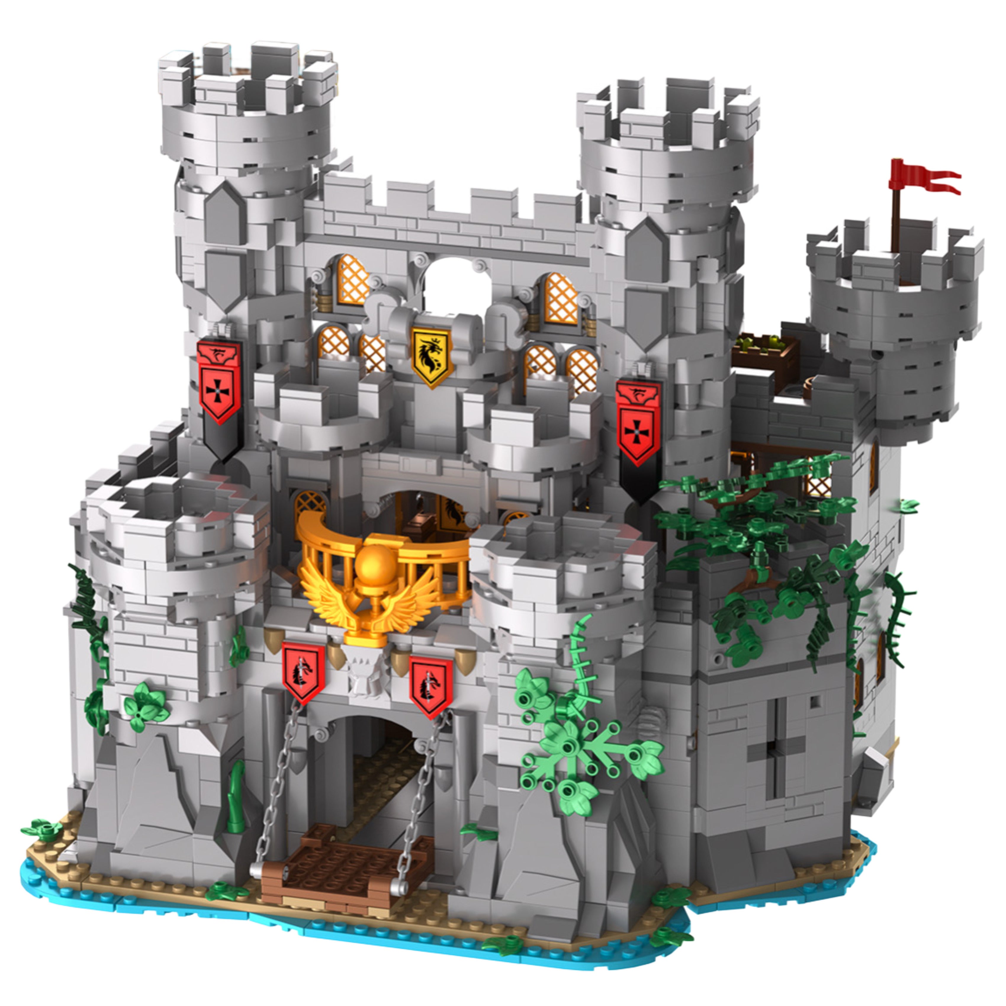 Holy Sword Castle Medieval Building Blocks – 2,486 pieces – architectural display model