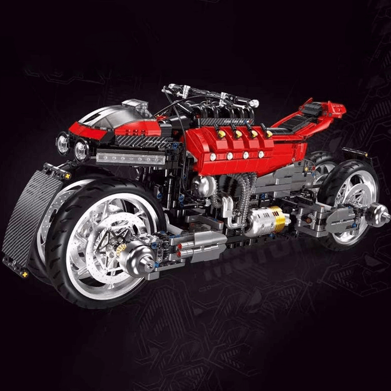 Futuristic Flying Motorcycle - Building Blocks Set | Power Brickz