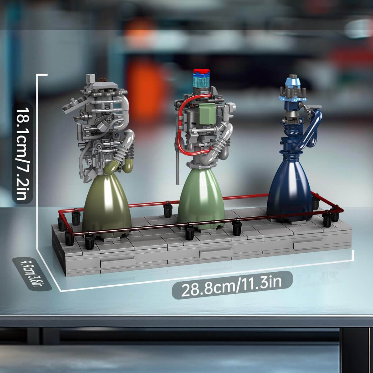 Methalox Rocket Engine Display - Building Blocks Set | Power Brickz