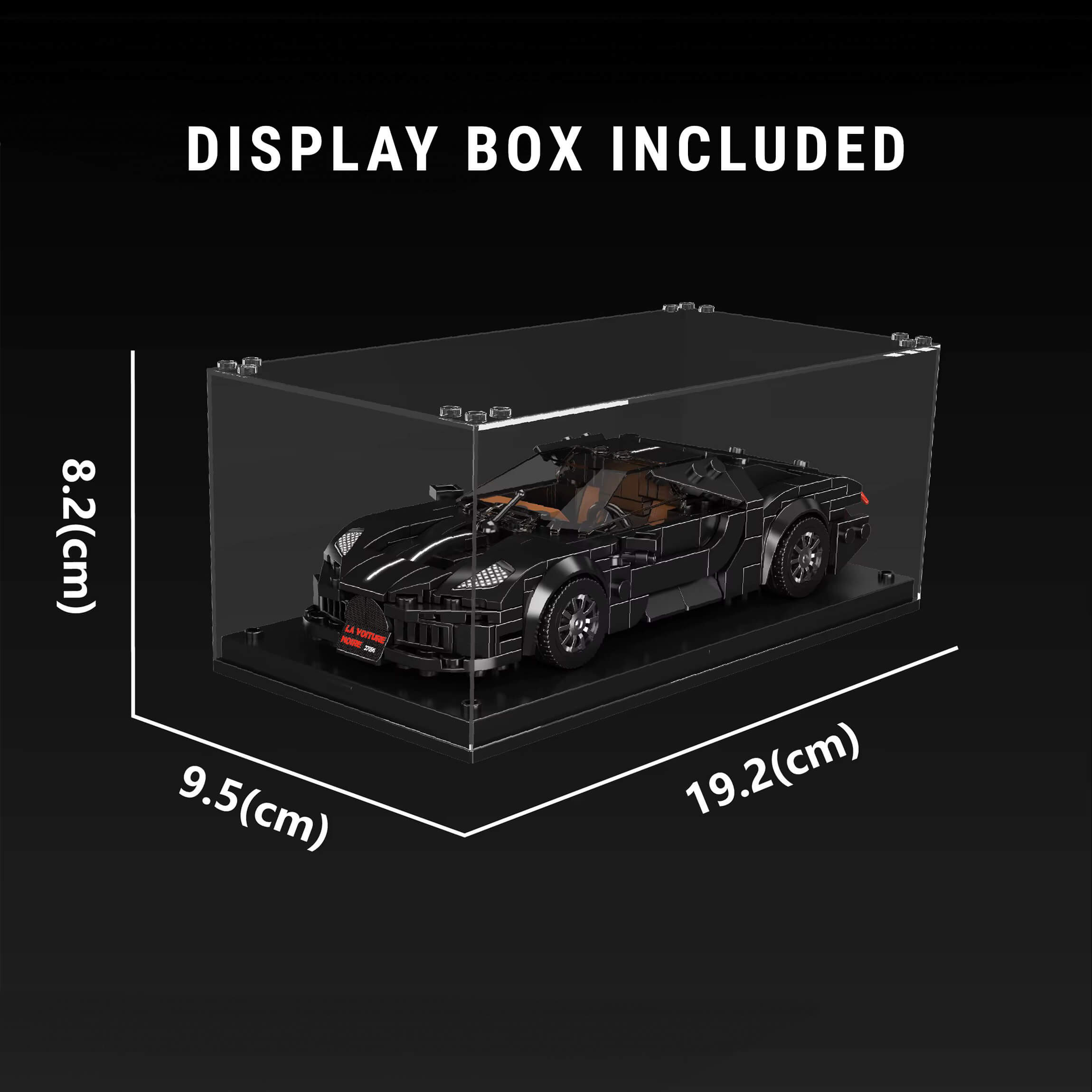 La Voiture Noire Hypercar – brick-built display model made from building blocks
